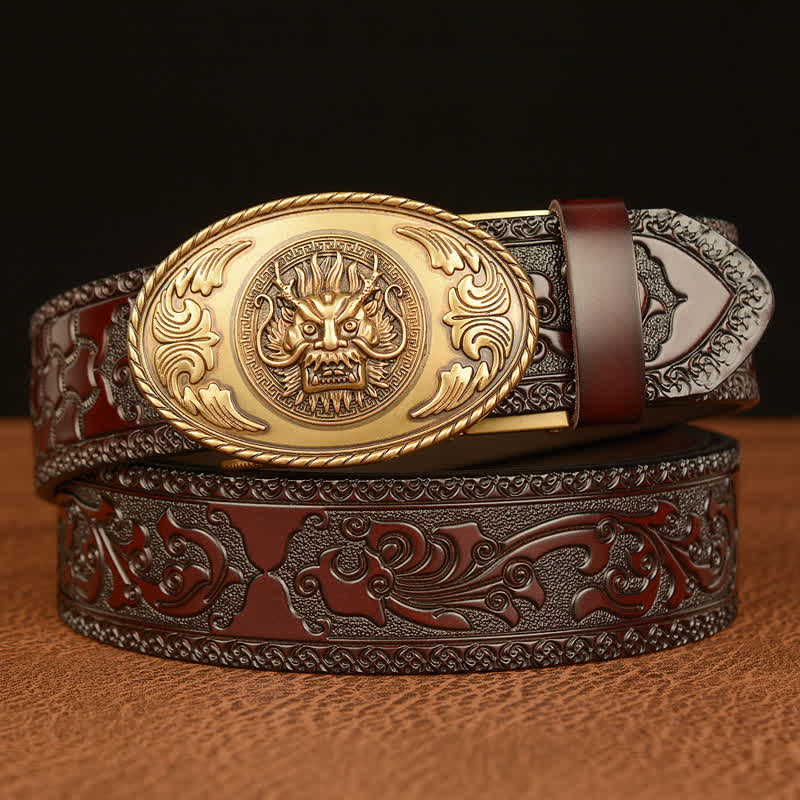 Anchor Buckle Leather Belt