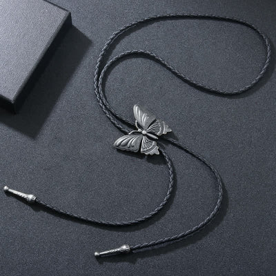 Charming Dance Butterfly Braided Bolo Tie