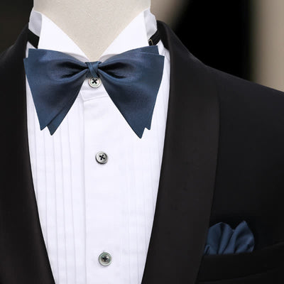 Men's Graceful Wedding Groom Oversized Pointed Bow Tie