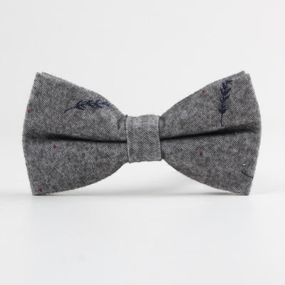 Men's Lovely Birds Feather Printed Cotton Bow Tie