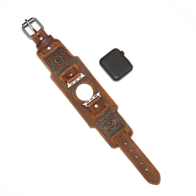 Viking Celtic Knot Totem Leather Watch Band