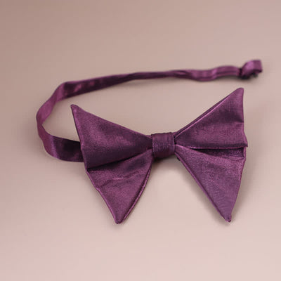 Men's Glossy Butterfly-Like Oversized Pointed Bow Tie