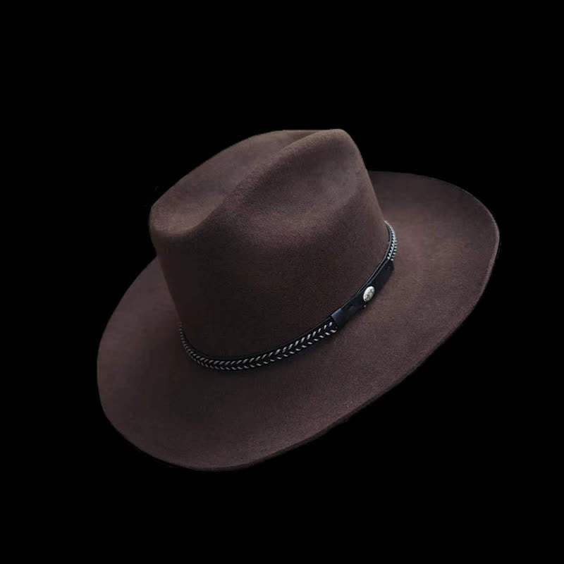 Western Classic Wide Brim Wool Cowboy Hat