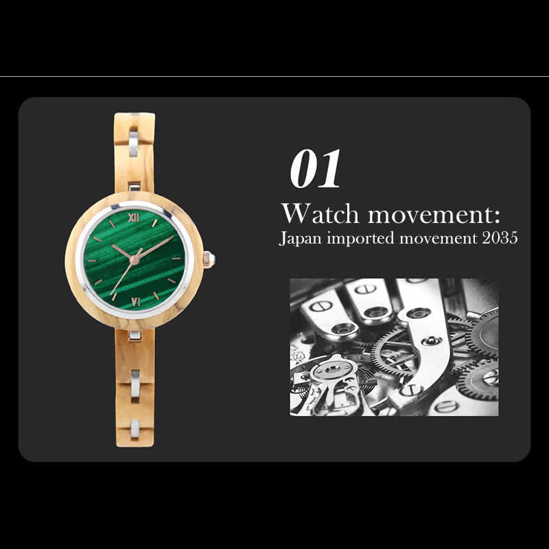 Women's Noble Thin Strap Wooden Watch