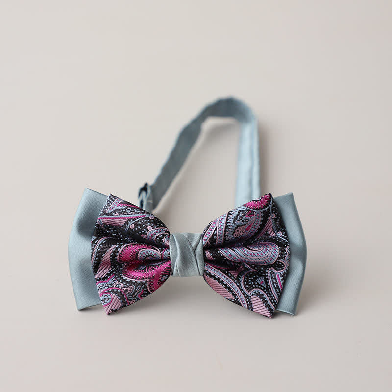 Men's Vintage Paisley Double Layered Bow Tie