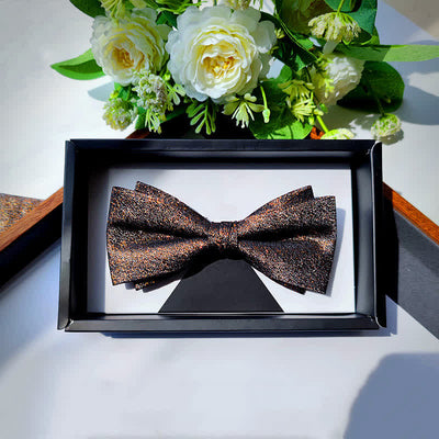 Men's Stylish Bling Brown Coffee Series Bow Tie