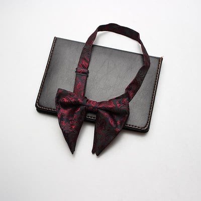 Men's Exotic Paisley Oversized Pointed Bow Tie