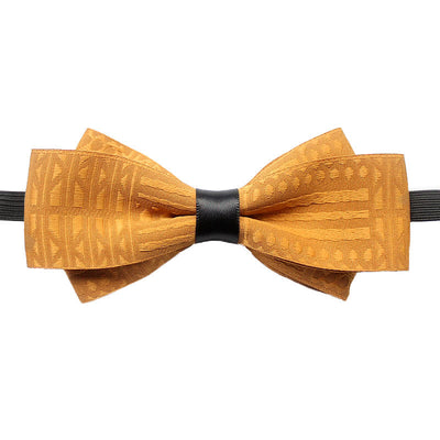 3Pcs Men's Elegant Vintage Dark Lines Bow Tie Set