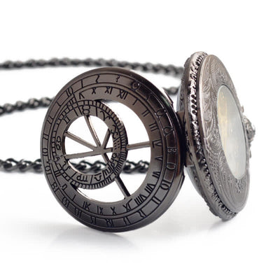 Twelve Constellations Compass Mechanical Pocket Watch