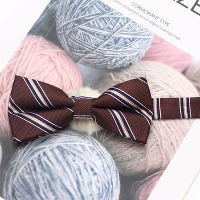 Men's Vintage Style Floral Striped Bow Tie