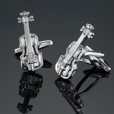 Men's Stylish Music Instrument Note Cufflinks