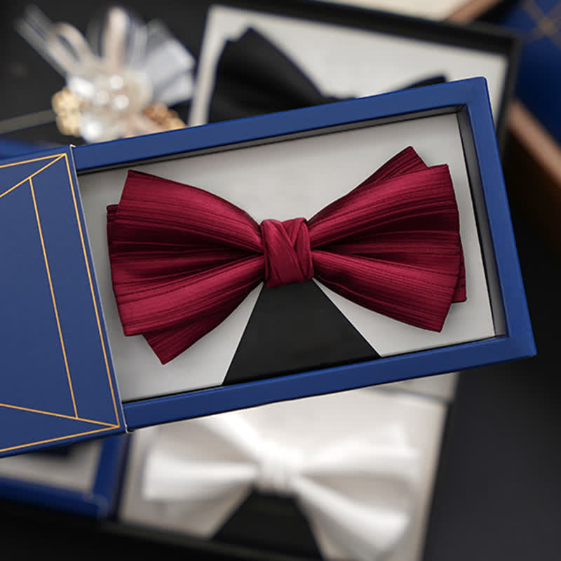 Men's Solid Color Twilled Formal Wedding Bow Tie