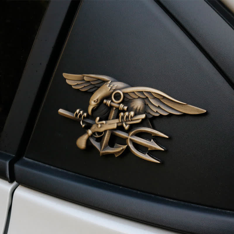 Navy Seals Trident Insignia Metal Sticker Car Badge