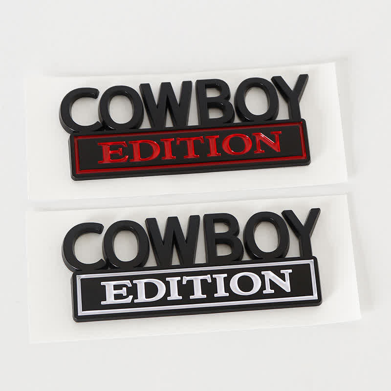 COWBOY EDITION ABS Sticker Emblem Car Badge