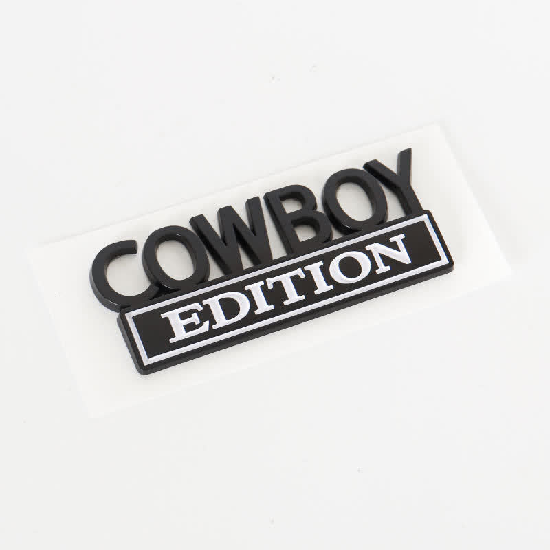 COWBOY EDITION ABS Sticker Emblem Car Badge