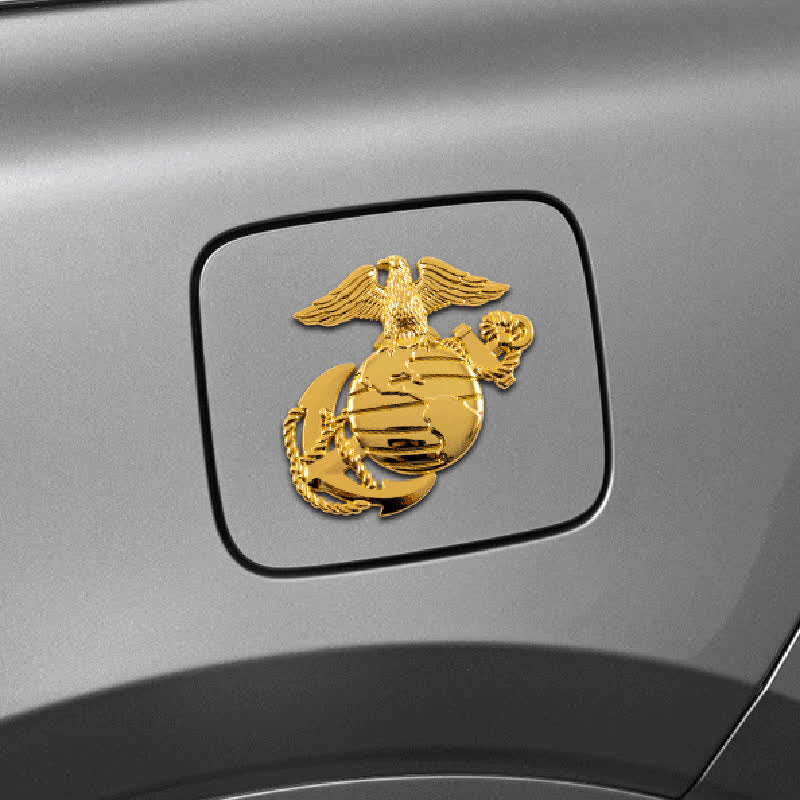 Marine Eagle Globe Anchor Metal Sticker Car Badge