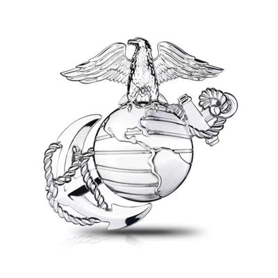 Marine Eagle Globe Anchor Metal Sticker Car Badge