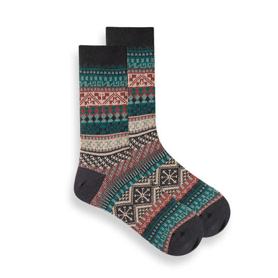 Retro National Style Ethnic Striped Socks