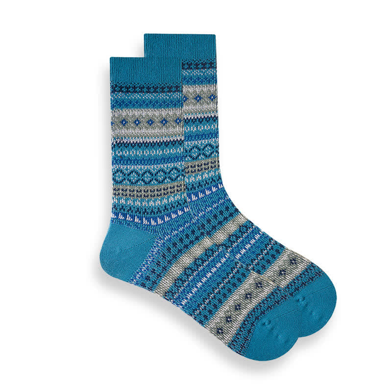 Retro National Style Ethnic Striped Socks