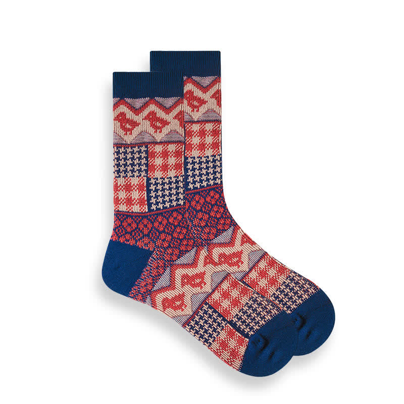 Retro National Style Ethnic Striped Socks