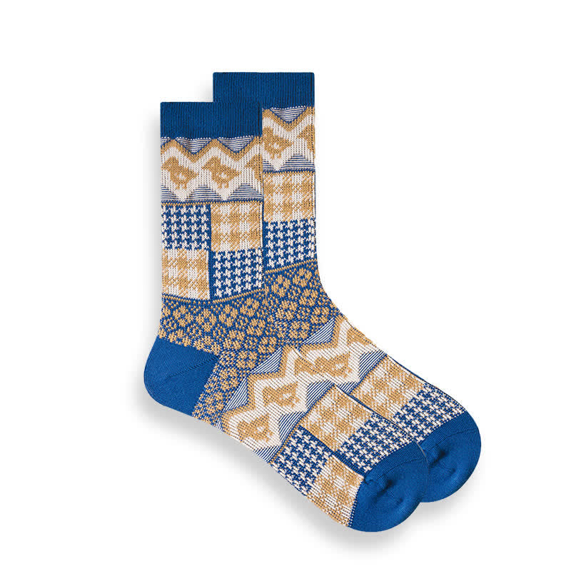 Retro National Style Ethnic Striped Socks