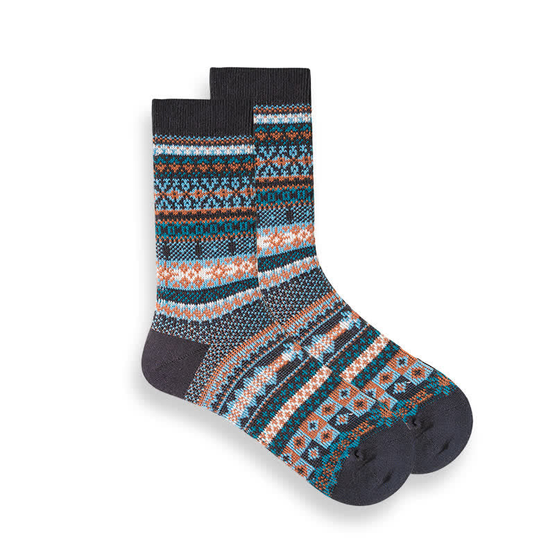 Retro National Style Ethnic Striped Socks