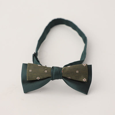 Men's Unqiue Two-Layer Patchwork Floral Bow Tie