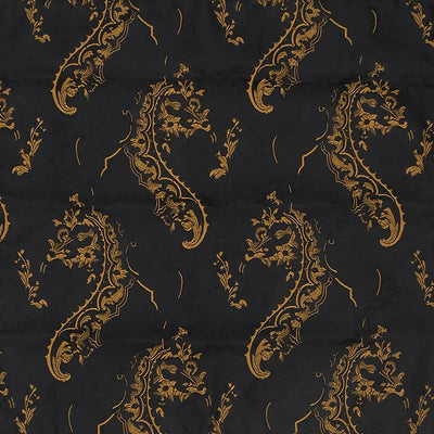 3Pcs Men's Gold & Black Exquisite Paisley Embroidery Necktie Set