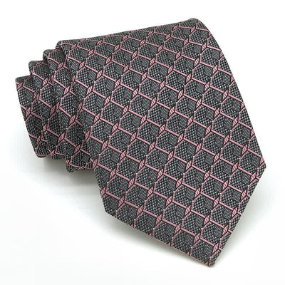 3Pcs Men's Gentlement Checked Plaid Necktie Set