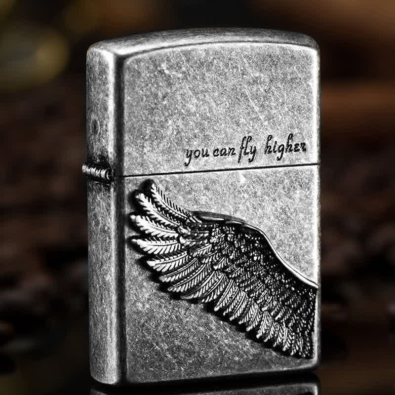 Flying Angel Wings Refillable Kerosene Lighter