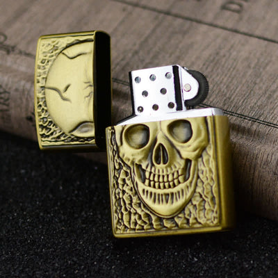 Large Skull Head Design Refillable Butane Lighter