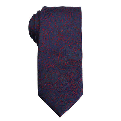 Men's Dark Red Series Paisley Evening Dress Accessories Necktie