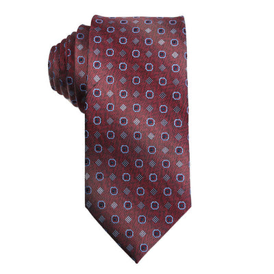 Men's Dark Red Series Paisley Evening Dress Accessories Necktie