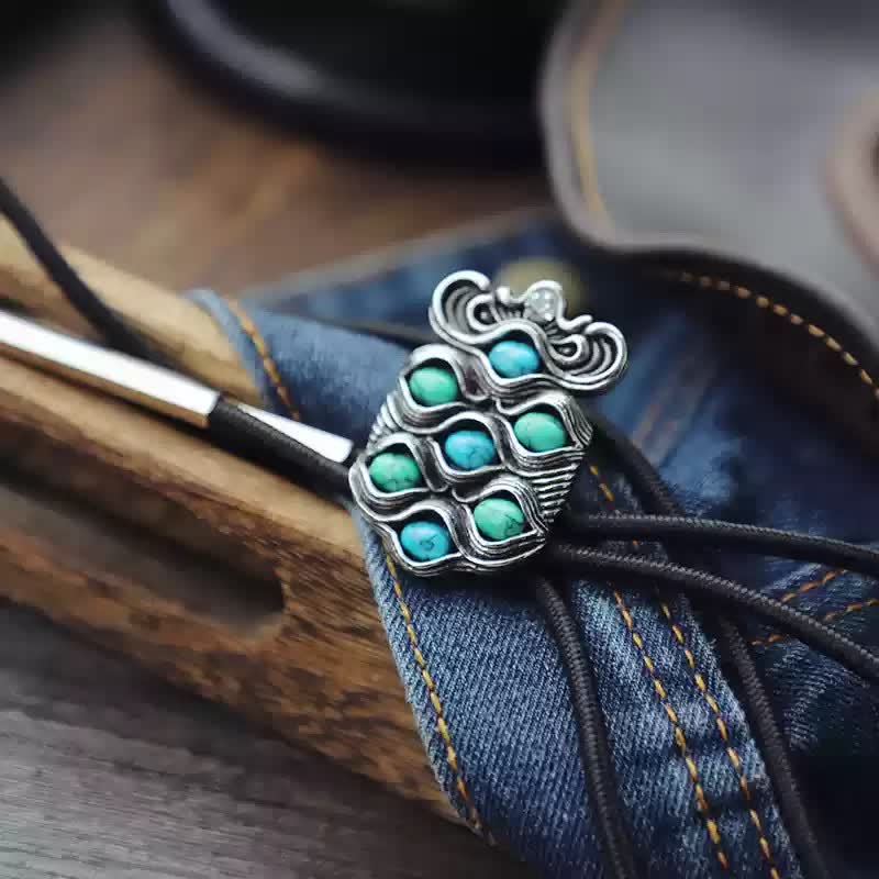 Personality Turquoise Casual Shirt Accessories Bolo Tie