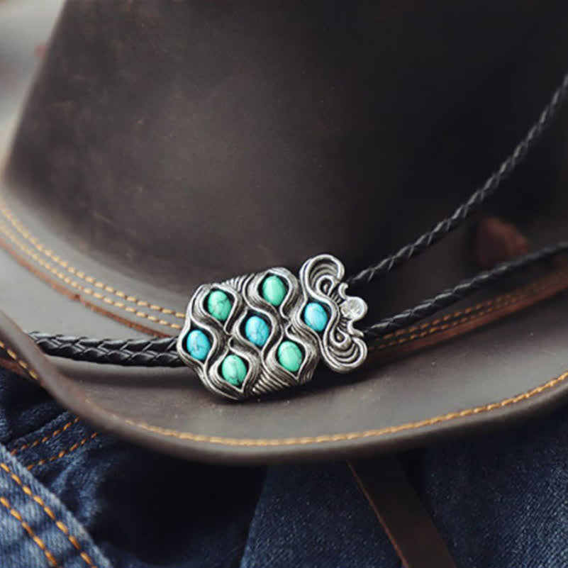 Personality Turquoise Casual Shirt Accessories Bolo Tie