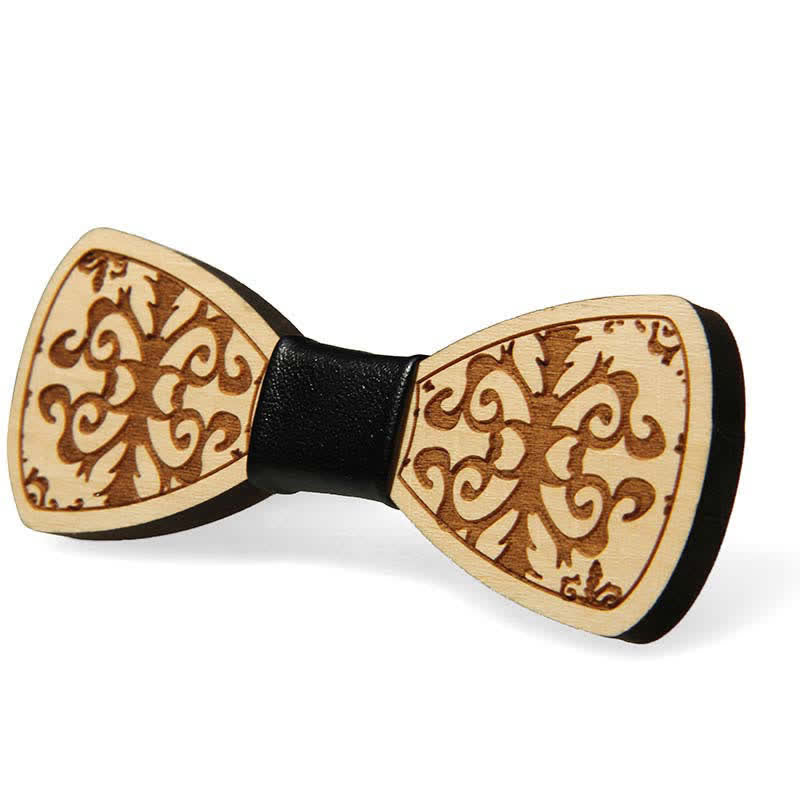 Men's Wedding Party Accessories Carved Wooden Bow Tie