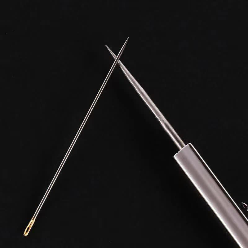 Portable Steel Needle Fashion Rectangle Pendant Necklace