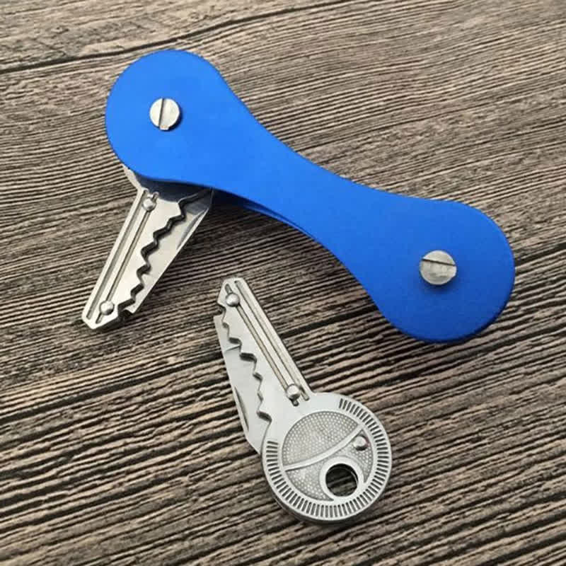 Compact Mini Folding Knife Key Shape Keychain