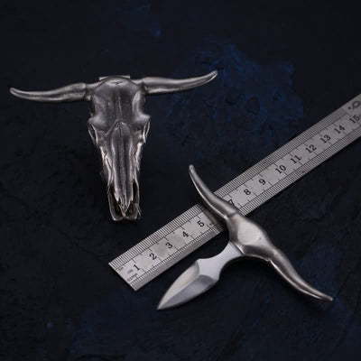 Deer DIY Hidden Knife Belt Buckle Longhorn Pendant Bull Ring Bundle Set