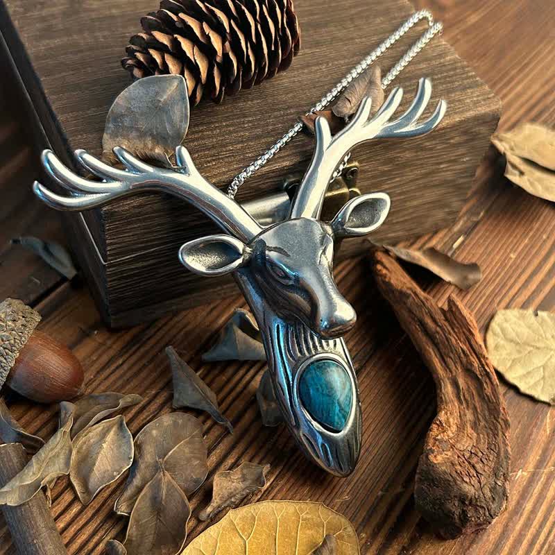 Deer Skull Turquoise Multi-function EDC Tool Pendant Belt Buckle (Pre-Sale)