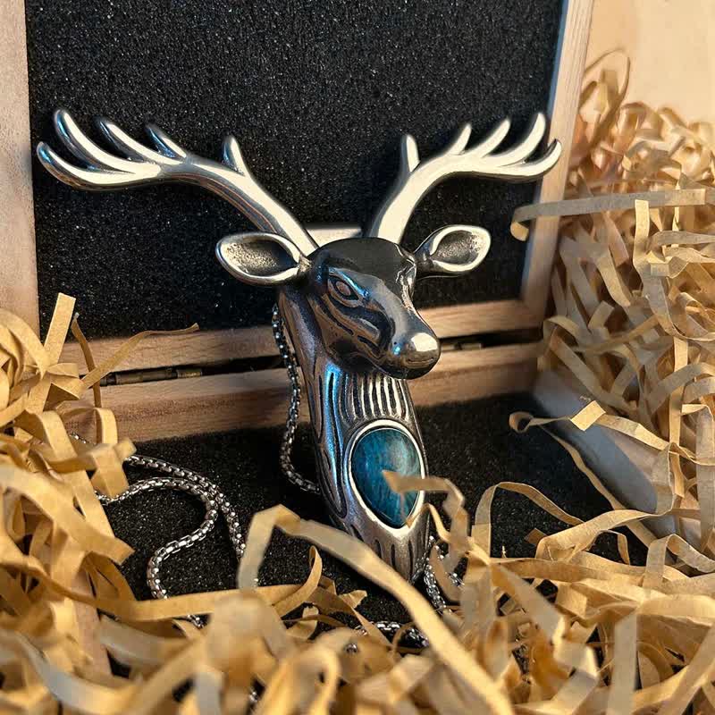 Deer Skull Turquoise Multi-function EDC Tool Pendant Belt Buckle