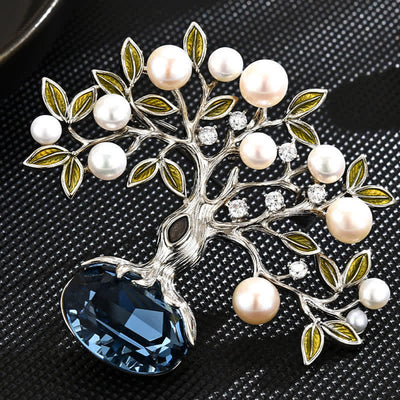 Women's Elegant Retro Flower The Tree of Life Brooch