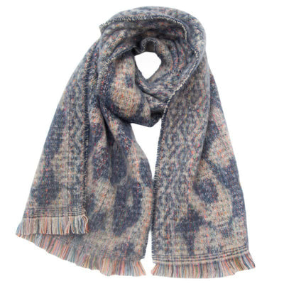 Unisex Pretty Leopard Print Short Fringe Scarf