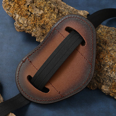 Embossed Weave Pattern Folding Knife Sheath Leather Belt Bag