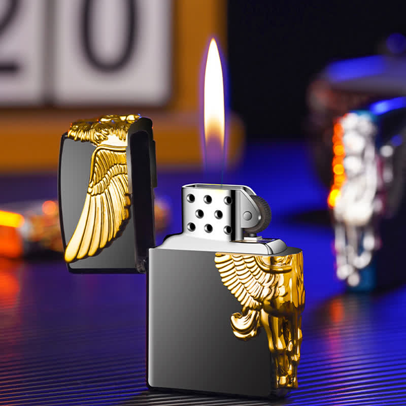 Three Sides 3D Relief Pegasus Refillable Butane Lighter