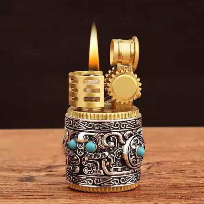 Creative Round Small Fat Refillable Kerosene Lighter