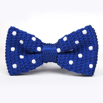 Men's Lively Polka Dotted Knitted Bow Tie