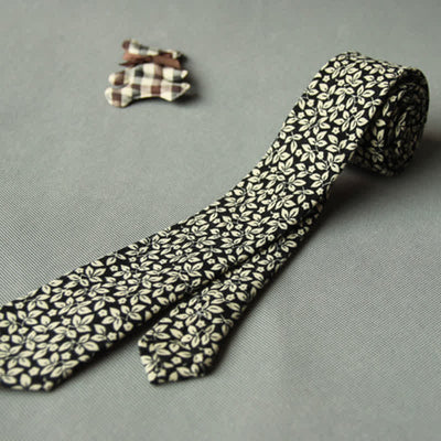 Men's Cute Fresh Floral Casual Cotton Necktie