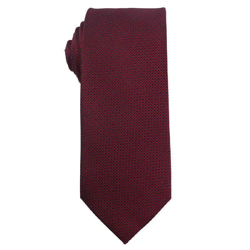 Men's Elegant Deep Wine Red Series Wedding Necktie