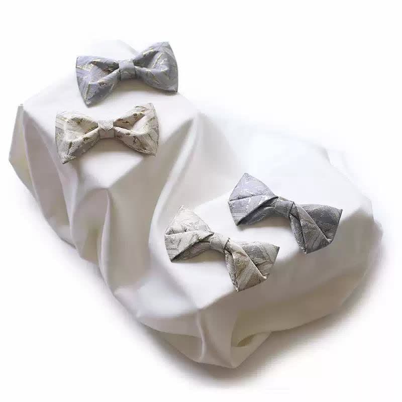 Men's Timeless Delicate Gold Jacquard Bow Tie